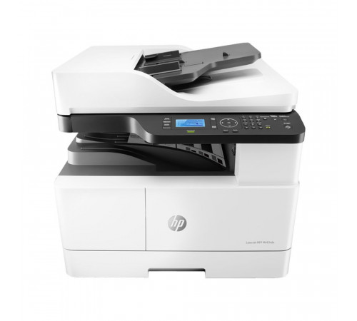 МФУ HP LaserJet M443nda А3, лазерное, черно-белое, 25стр/мин, 1200dpi, 600МГц, 512Мб, 100АПД, USB/Ethernet, 4000стр/картридж, (8AF72A)