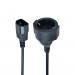 Кабель питания Cablexpert, C14 - евророзетка (Schuko S23), 3*0.75 mm2, 10A, 0.15 м, черный