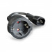 Кабель питания Cablexpert, C14 - евророзетка (Schuko S23), 3*0.75 mm2, 10A, 0.15 м, черный
