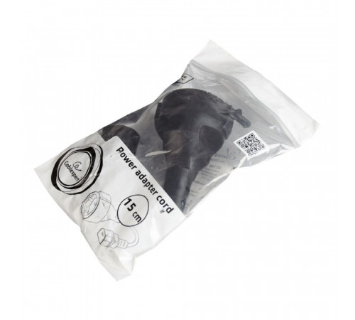 Кабель питания Cablexpert, C14 - евророзетка (Schuko S23), 3*0.75 mm2, 10A, 0.15 м, черный