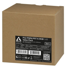 Вентилятор для корпуса Arctic Cooling P12 PWM PST A-RGB, черный (комплект 3 шт.)