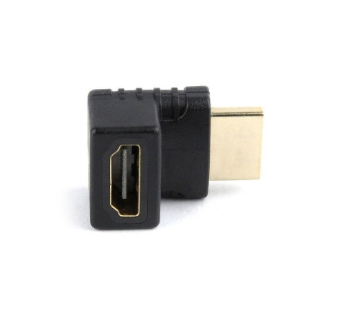 Переходник HDMI - HDMI Cablexpert, 19F/19M, угловой соединитель, 270°, черный