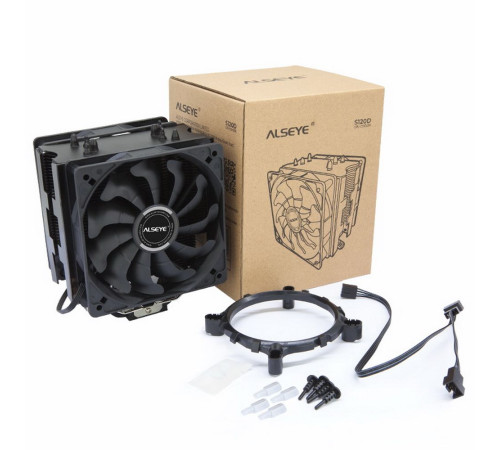 Вентилятор для процессора ALSEYE S120D-B, черный