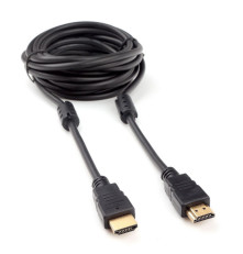 Кабель HDMI Cablexpert CCF2-HDMI4-15 4, 5 м, v2.0, 19M/19M, черный, позол. разъемы, экран, 2 ферр кольца