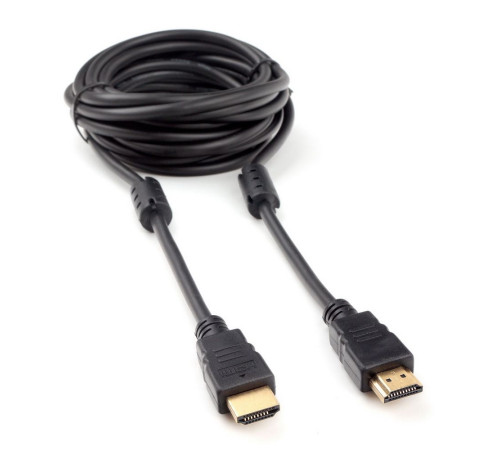 Кабель HDMI Cablexpert CCF2-HDMI4-15 4, 5 м, v2.0, 19M/19M, черный, позол. разъемы, экран, 2 ферр кольца