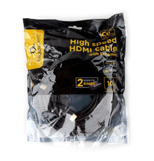 Кабель HDMI Cablexpert CCF2-HDMI4-10M, 10 м, v1.4, 19M/19M, черный, позол. разъемы, экран, 2 ферр кольца