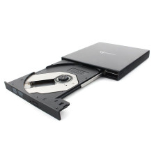 Оптический привод внешний DVD±RW Gembird DVD-USB-02, USB 2.0, черный, RTL