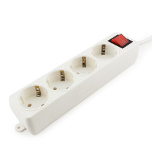 Удлинитель Гарнизон ELB-G4-W-3, 4 розетки, 16А, 3 м, белый