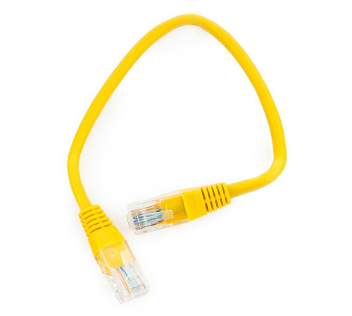 Патч-корд Cablexpert UTP кат.5e, 0.25 м, литой, многожильный, жёлтый