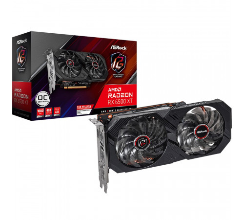 Видеокарта ASRock RX6500XT PHANTOM GAMING D OC 4GB, GDDR6/64-bit