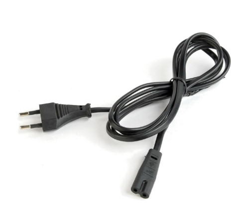 Кабель питания для аудио/видео техники Cablexpert, CEE 7/16 - C7, VDE, 2-pin, 2х0,75, 1.8 м, черный