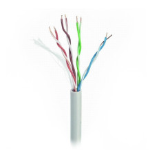 Кабель Cablexpert UTP5e, 4 пары, 0.48 мм, CCA, одножтльный, 305 м, серый