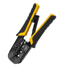 Обжимные клещи Deli с храповым механизмом DL4971 4P,6P,8P 200мм,  для витой пары UTP/STP и телефонных кабелей