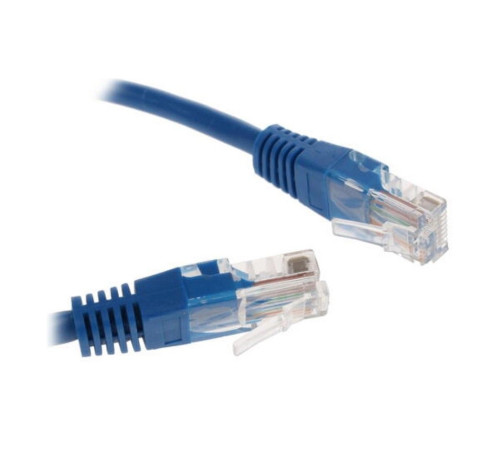 Патч-корд медный Cablexpert UTP кат.5e, 0.25 м, литой, многожильный, синий