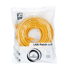 Патч-корд Cablexpert UTP кат.5e, 15 м, литой, многожильный, жёлтый