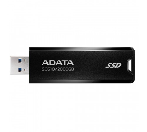Твердотельный накопитель SSD ADATA 2TB SC610 BOXBLACK/RED  USB 3.2 Gen2 Type-A, 550/500, SC610-2000G-CBK/RD
