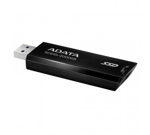 Твердотельный накопитель SSD ADATA 2TB SC610 BOXBLACK/RED  USB 3.2 Gen2 Type-A, 550/500, SC610-2000G-CBK/RD