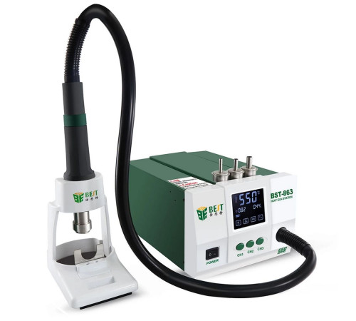 Станция горячего воздуха BST-863 1200Вт, Сенсорный дисплей, 110-550 С