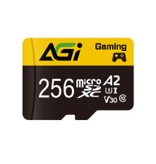 Карта памяти microSDXC 256GB AGI AGI256GGSTF138 UHS-I Class 10 /V30/A2, с адаптером