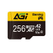 Карта памяти microSDXC 256GB AGI AGI256GGSTF138 UHS-I Class 10 /V30/A2, с адаптером