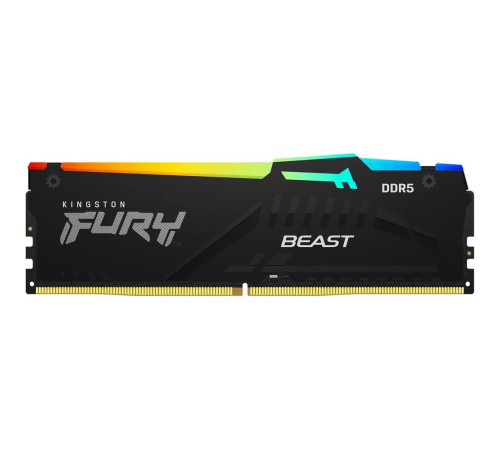 Модуль оперативной памяти Kingston 8GB FURY Beast Black RGB EXPO DDR5 5200Mhz DIMM, 1RX16 36-40-40 1.25V 288-pin 16Gbit
