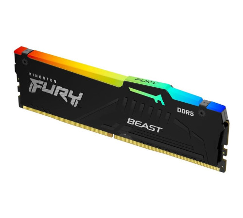 Модуль оперативной памяти Kingston 8GB FURY Beast Black RGB EXPO DDR5 5200Mhz DIMM, 1RX16 36-40-40 1.25V 288-pin 16Gbit