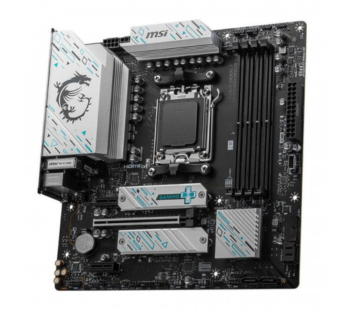 Материнская плата MSI B650M GAMING PLUS WIFI B650, AM5, 4*DDR5, 1*PCIEx16, 2*PCIEx1, 2*M.2, 2*TypeC, 3*USB3.2Gen2, 6*USB3.2Gen1, 4*USB2.0, 4*SATA3.0, 2.5G, DP, HDMI, M-ATX, RTL