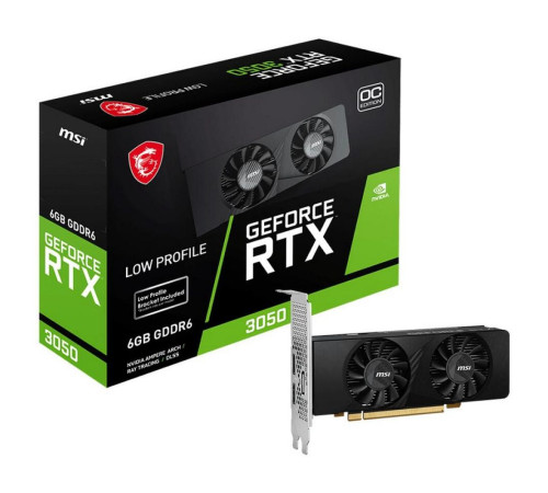 Видеокарта MSI RTX3050 LP 6G OC 6GB, GDDR6/96-bit