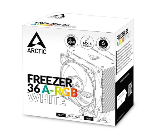 Вентилятор для процессора Arctic Cooling Freezer 36 A-RGB, белый