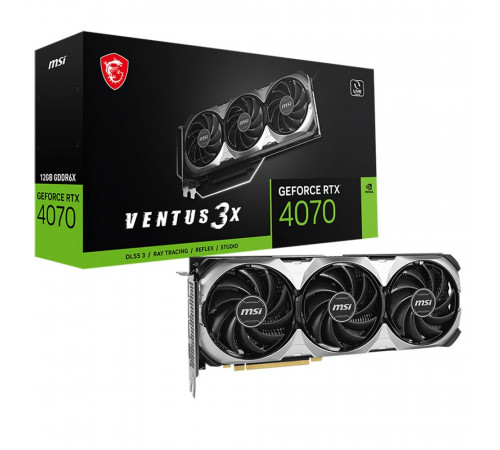Видеокарта MSI RTX4070 VENTUS 3X E 12GB, GDDR6X/192-bit