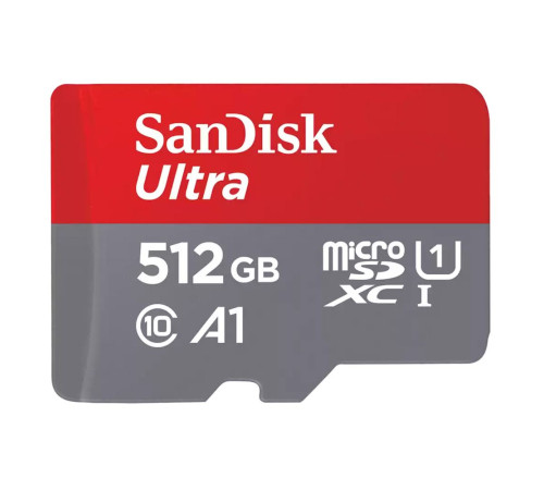 Карта памяти microSDXC 512GB SanDisk Ultra SDSQUAC-512G-GN6MN Class 10 UHS-I A1, без адаптера