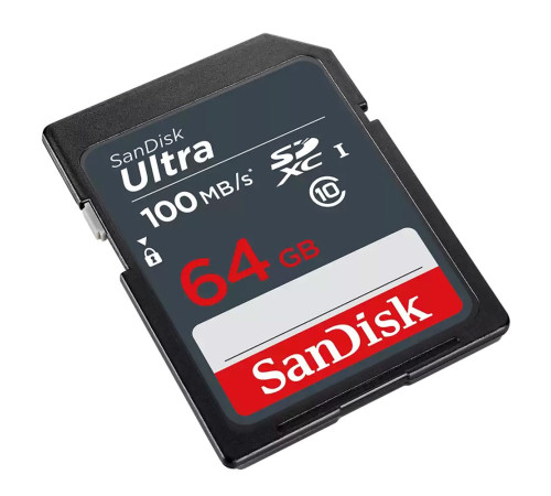 Карта памяти SDXC 64GB SanDisk Ultra SDSDUNR-064G-GN3IN Class 10 UHS I