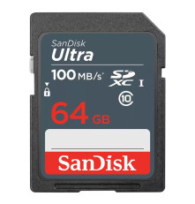 Карта памяти SDXC 64GB SanDisk Ultra SDSDUNR-064G-GN3IN Class 10 UHS I