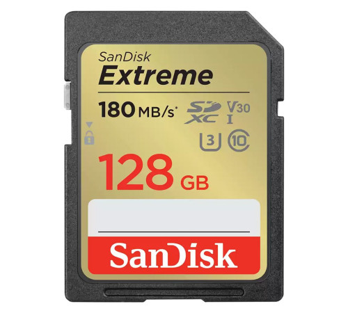 Карта памяти SDHC 128GB SanDisk Extreme SDSDXVV-128G-GNCIN Class 10 UHS-I U3 V30