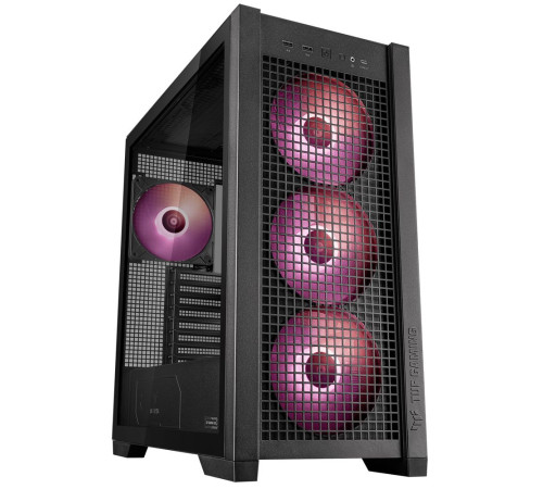 Корпус ASUS TUF GAMING GT302 TG ARGB BLACK (90DC00I0-B19000) GT302/ARGB FANS/BLK