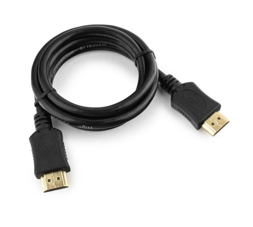 Кабель HDMI Cablexpert CC-HDMI4L-1.5M, 1.5 м, v2.0, 19M/19M, серия Light, черный, позол. разъемы, экран