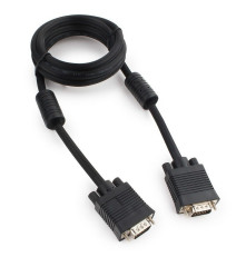 Кабель VGA Pro Cablexpert CC-PVGA-6, черный, 1.8 м, 15M/15M, экран, феррит. кольца