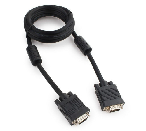 Кабель VGA Pro Cablexpert CC-PVGA-6, черный, 1.8 м, 15M/15M, экран, феррит. кольца