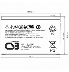 Аккумуляторная батарея CSB HR1224W F2 F1