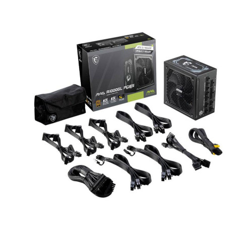 Блок питания 1000 Вт MSI MAG A1000GL PCIE5, черный
