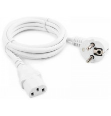 Кабель питания Cablexpert, Schuko(S22)- C13, 6А, 3x1кв.мм, с заземлением, 1.8 м, белый
