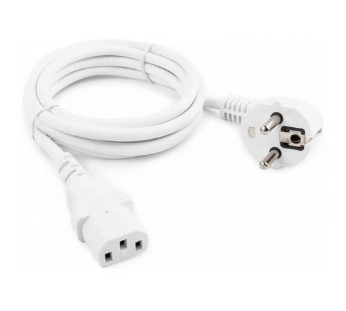 Кабель питания Cablexpert, Schuko(S22)- C13, 6А, 3x1кв.мм, с заземлением, 1.8 м, белый