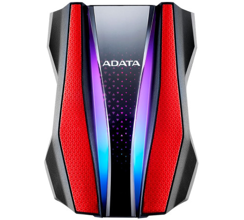 Внешний жёсткий диск 1TB ADATA HD770G, RGB, черный/красный