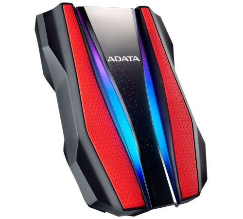 Внешний жёсткий диск 1TB ADATA HD770G, RGB, черный/красный