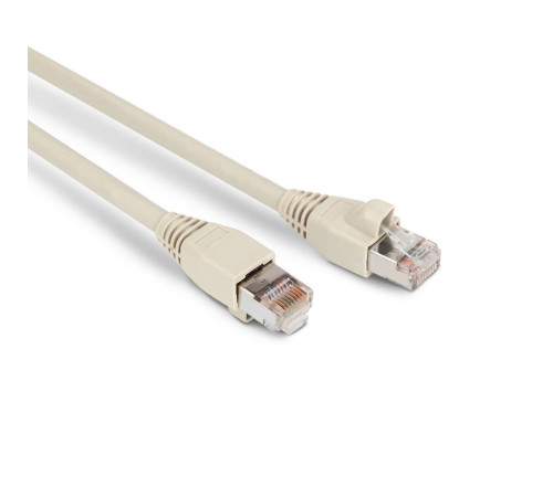 Патч-корд Hyperline F/UTP, экранированный, Cat.6a, LSZH, 2 м, серый
