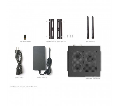 Платформа мини ПК Zotac ZBOX PRO ZRP5N2000-E, i5-13400/ADA RTX 2000/2x DDR5/2x M.2/2x P/1xHDMI/WIFI-6E/BT/черный