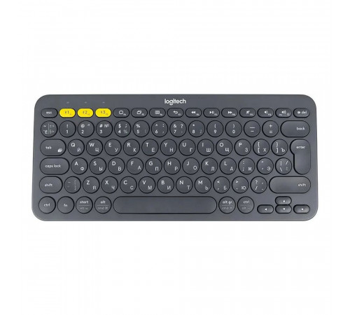 Клавиатура беспроводная Logitech K380 Multi-Device Bluetooth Keyboard Gray серая, копактная, 79 круглых клавиш, Bluetooth 3,0, подключение до 3-х устройств одновременно