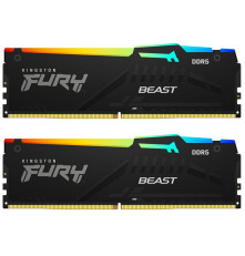 Модуль оперативной памяти Kingston 16GB  FURY Beast RGB XMP DDR5 5600Mhz (Kit of 2)
