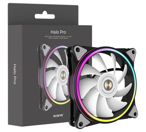 Вентилятор для корпуса ALSEYE HALO PRO B-R, черный