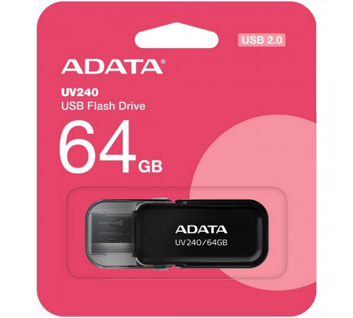 USB накопитель ADATA 64GB USB2.0 AUV240-64G-RBK BLACK